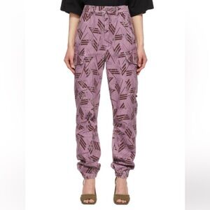 The Attico Purple Mason Printed Cargo Pants Size XS NWT